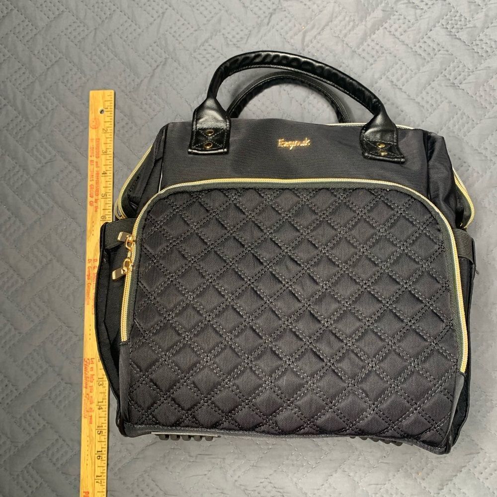 Black Diaper Bag with Teddy Bear - Picture 11 of 11